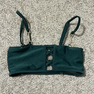 Dark emerald green bikini top